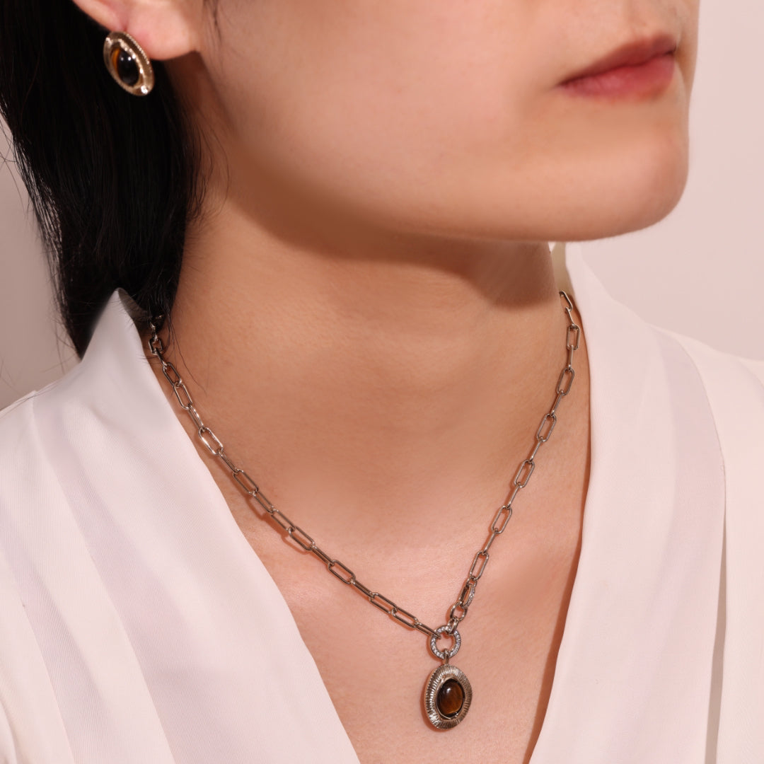 Tiger's Eye Earrings – Wild Texture