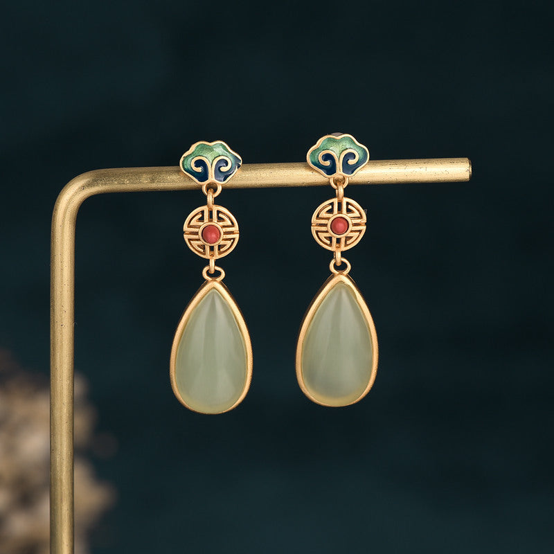 Boucles d'Oreilles Jade – Goutte de Paradis