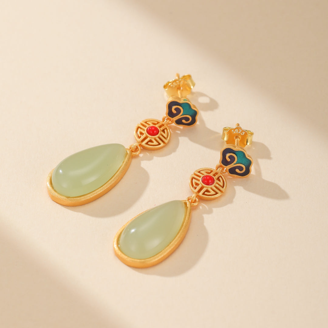 Boucles d'Oreilles Jade – Goutte de Paradis