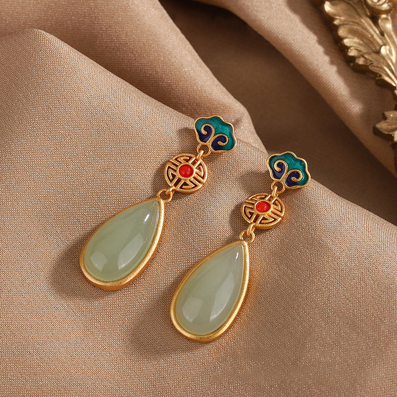 Boucles d'Oreilles Jade – Goutte de Paradis