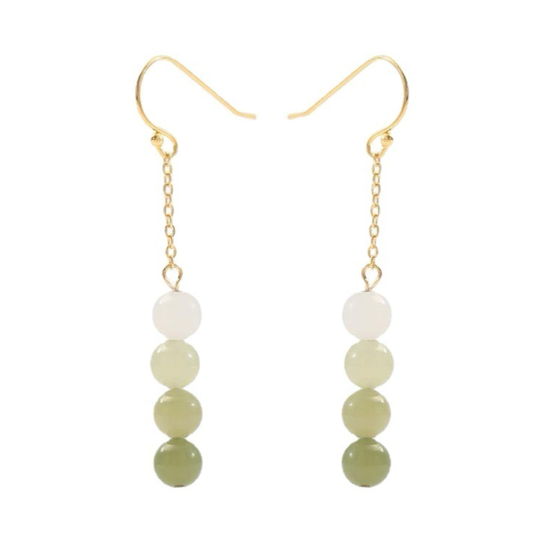 Boucles d'Oreilles Jade – Mélodie des Verts