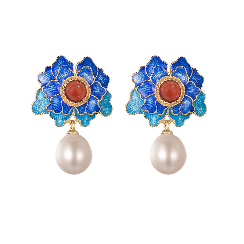 Boucles d'Oreilles Lotus – Beauté de Vintage, Argent 925