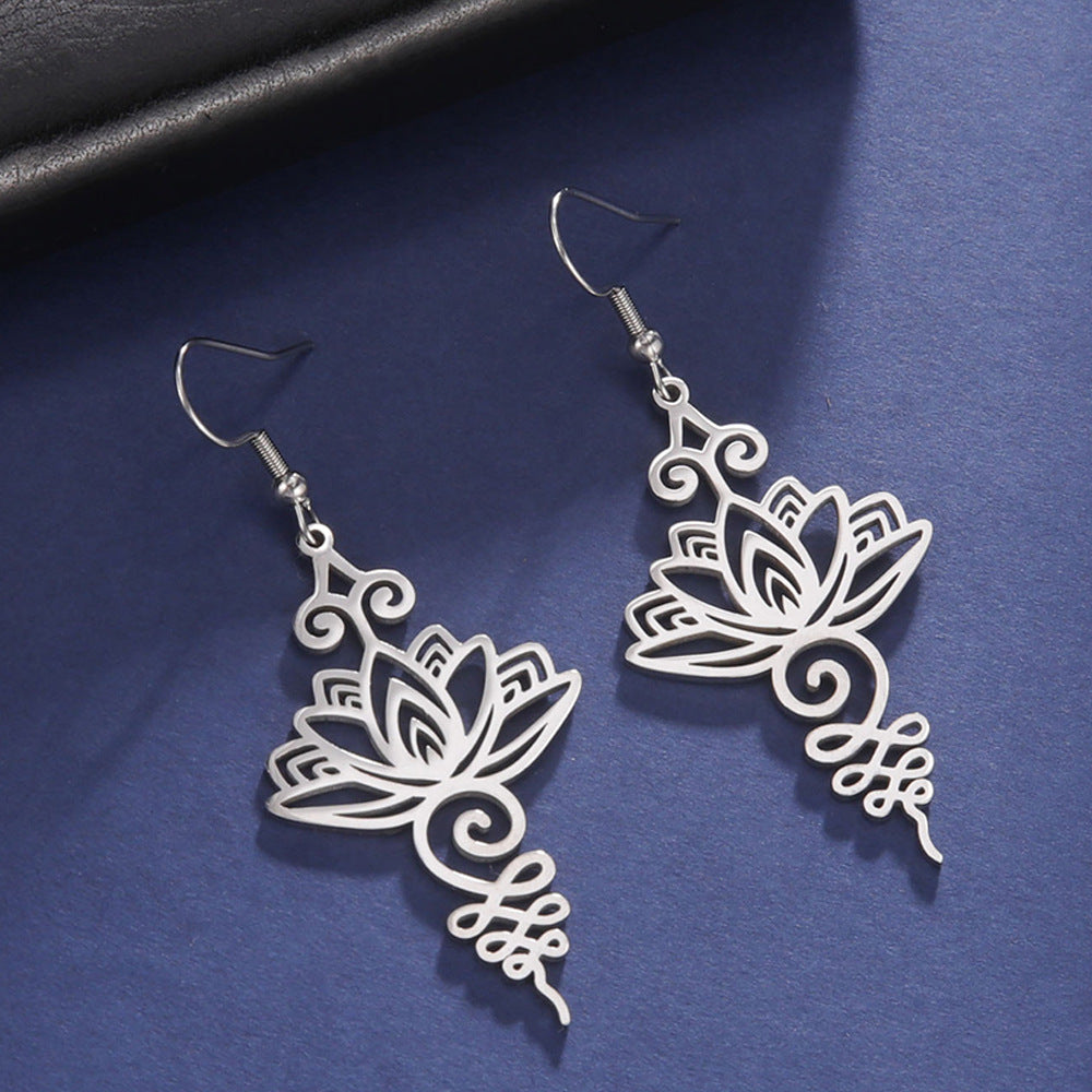 "Lotus Unalome" Earrings Moment ici