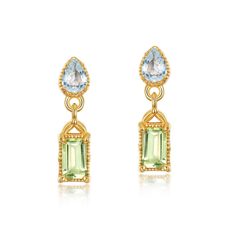 Peridot and Topaz Earrings – Refined Geometry