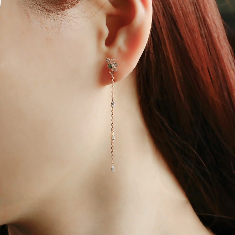 Boucles d'Oreilles Péridot et Topaze – Vœux Éternel, Argent Plaqué Or