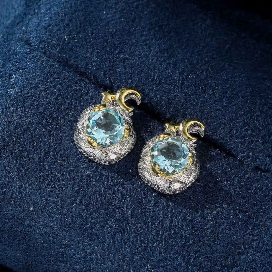 Topaz Earrings – Sun Catchers, Sterling Silver 925