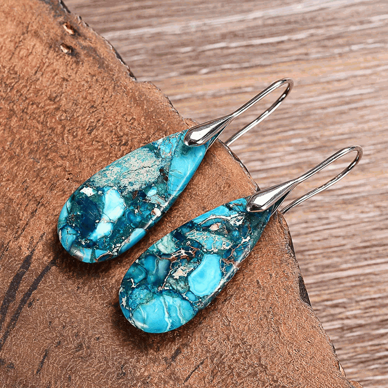 Boucles d'Oreilles Turquoise – Majestueuses