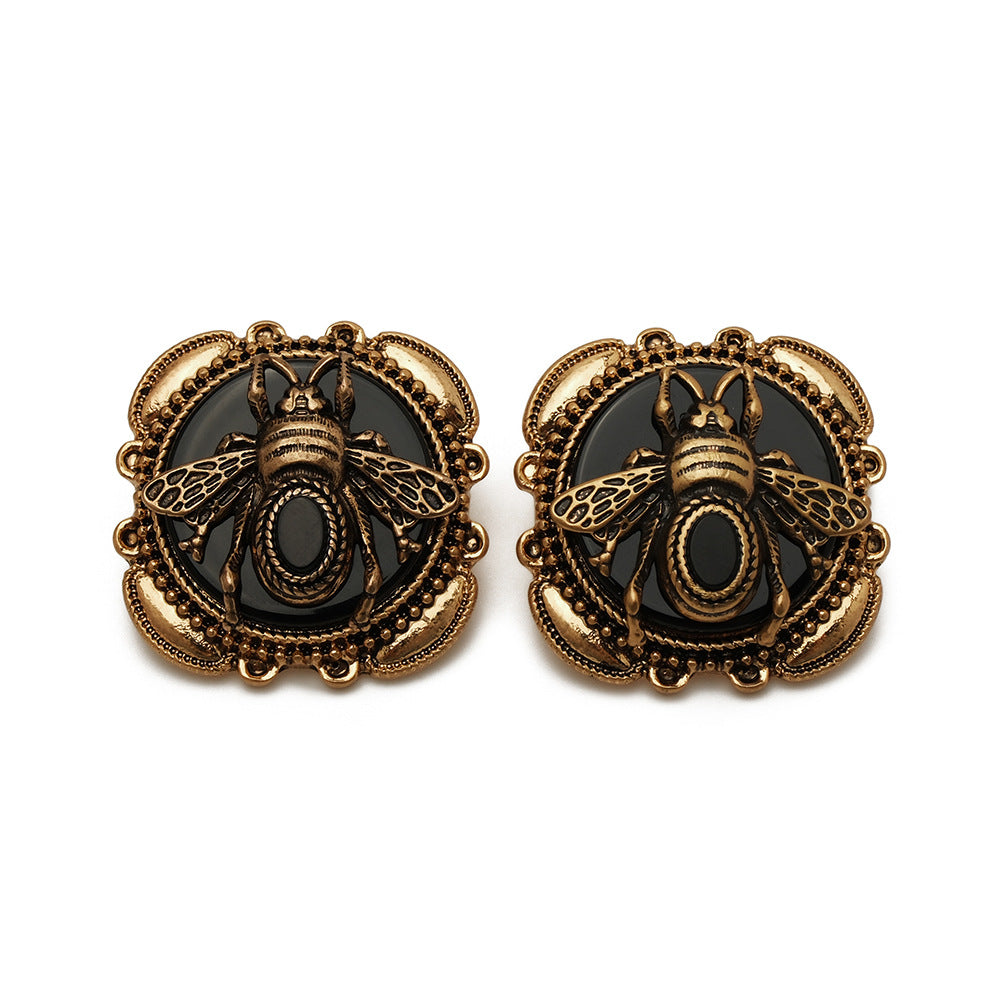 Boucles d’Oreilles Agate – Abeille Royale