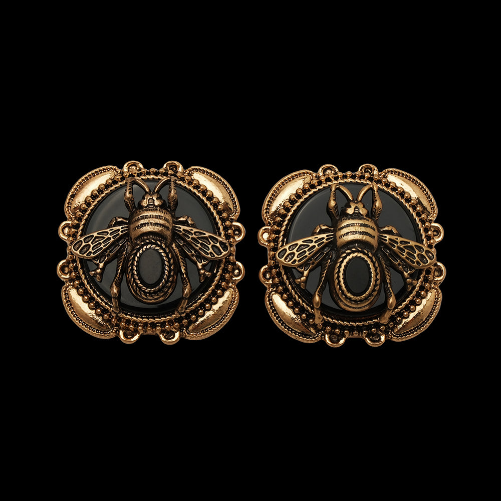 Boucles d’Oreilles Agate – Abeille Royale