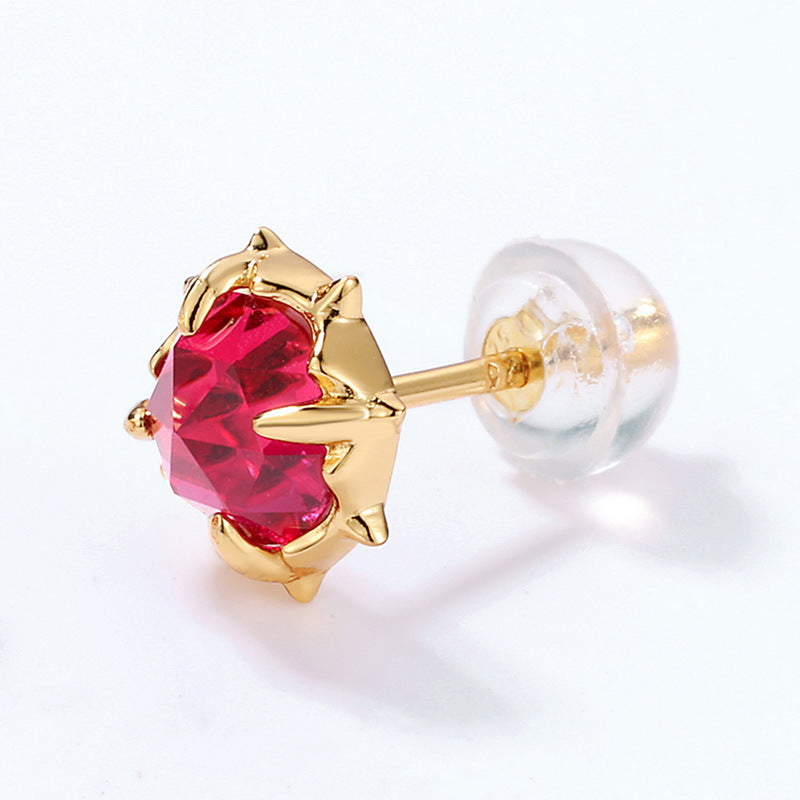 Boucles d’Oreilles Cornaline – Épine de Feu, Argent Plaqué Or