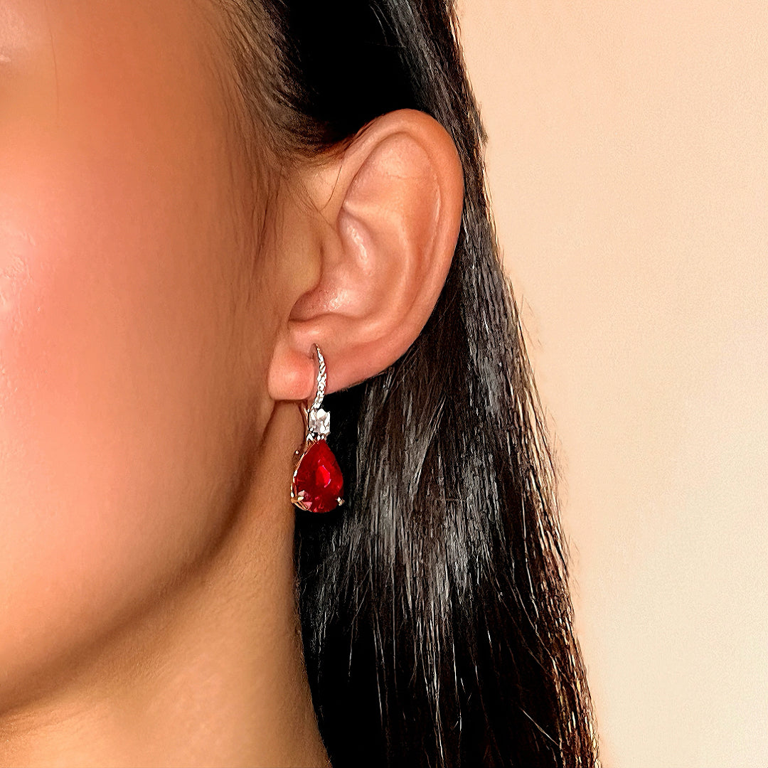 Boucles d’Oreilles Cornaline – Larmes Impériales