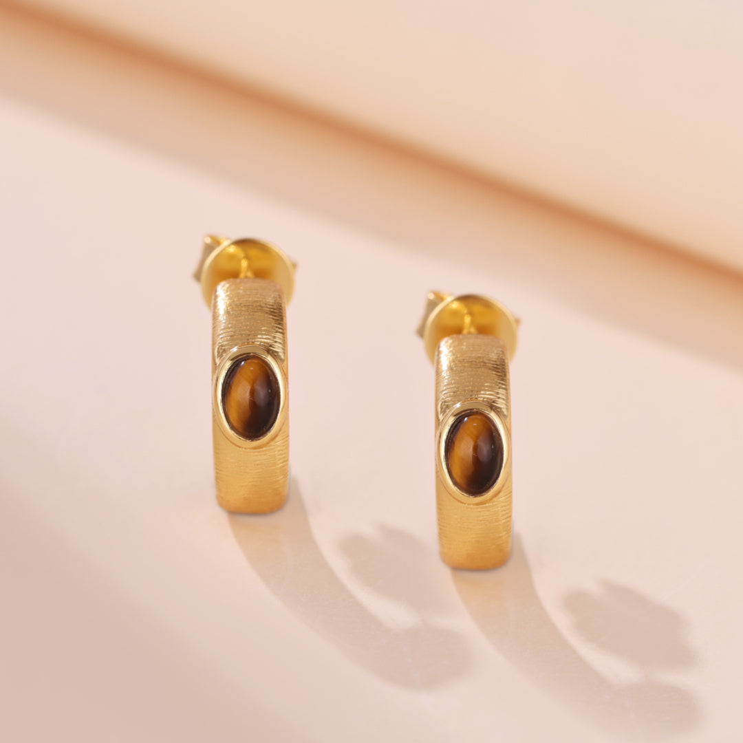 Boucles d'Oreilles Oeil de Tigre – Cirque Mystique