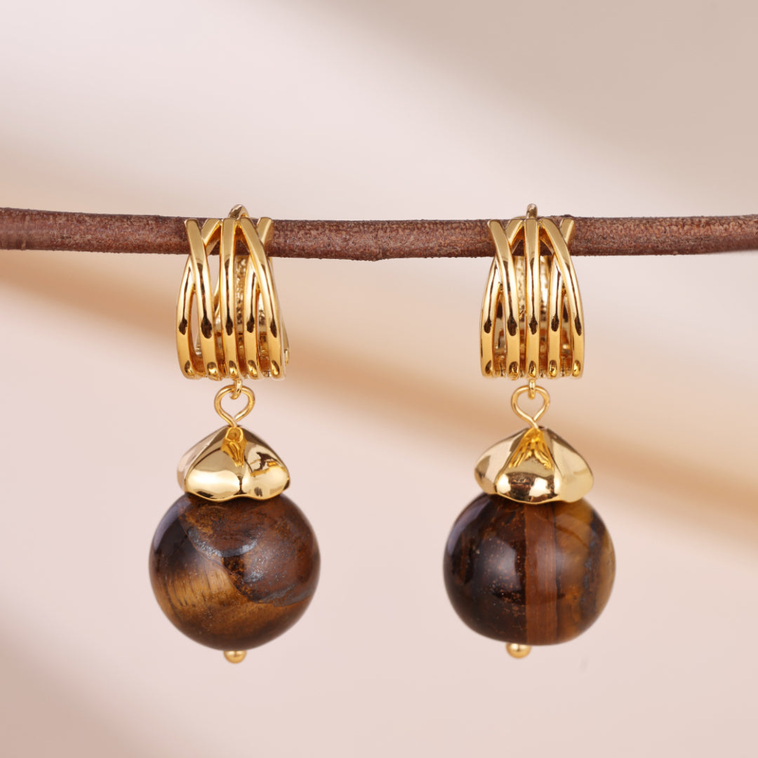Tiger's Eye Earrings – Wild Radiance
