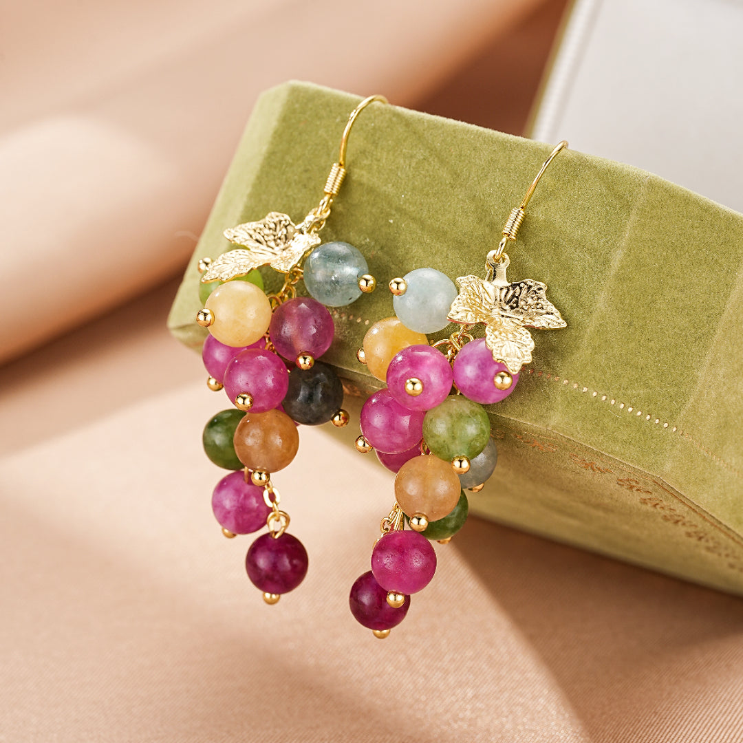 Boucles d’Oreilles Tourmaline – Vigne Enchantée