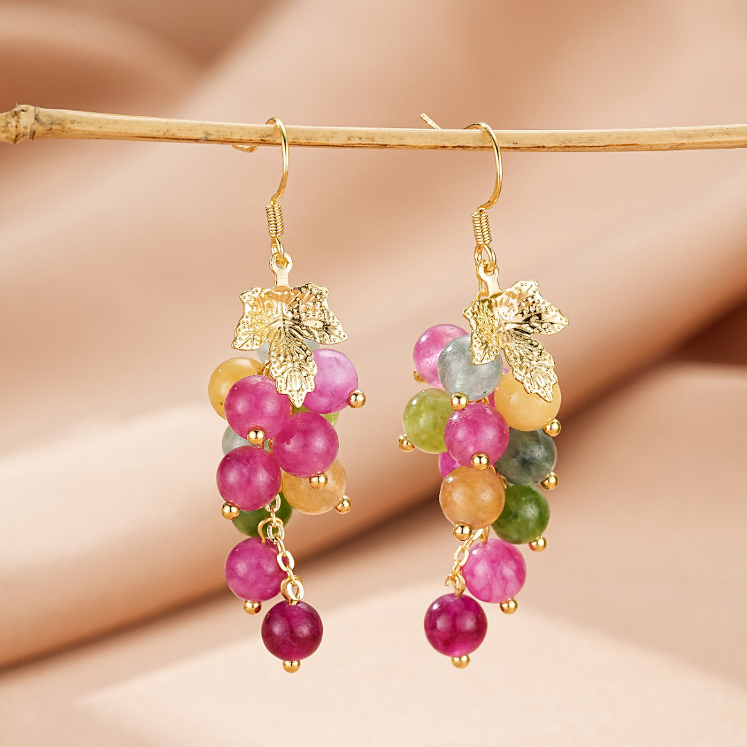 Boucles d’Oreilles Tourmaline – Vigne Enchantée