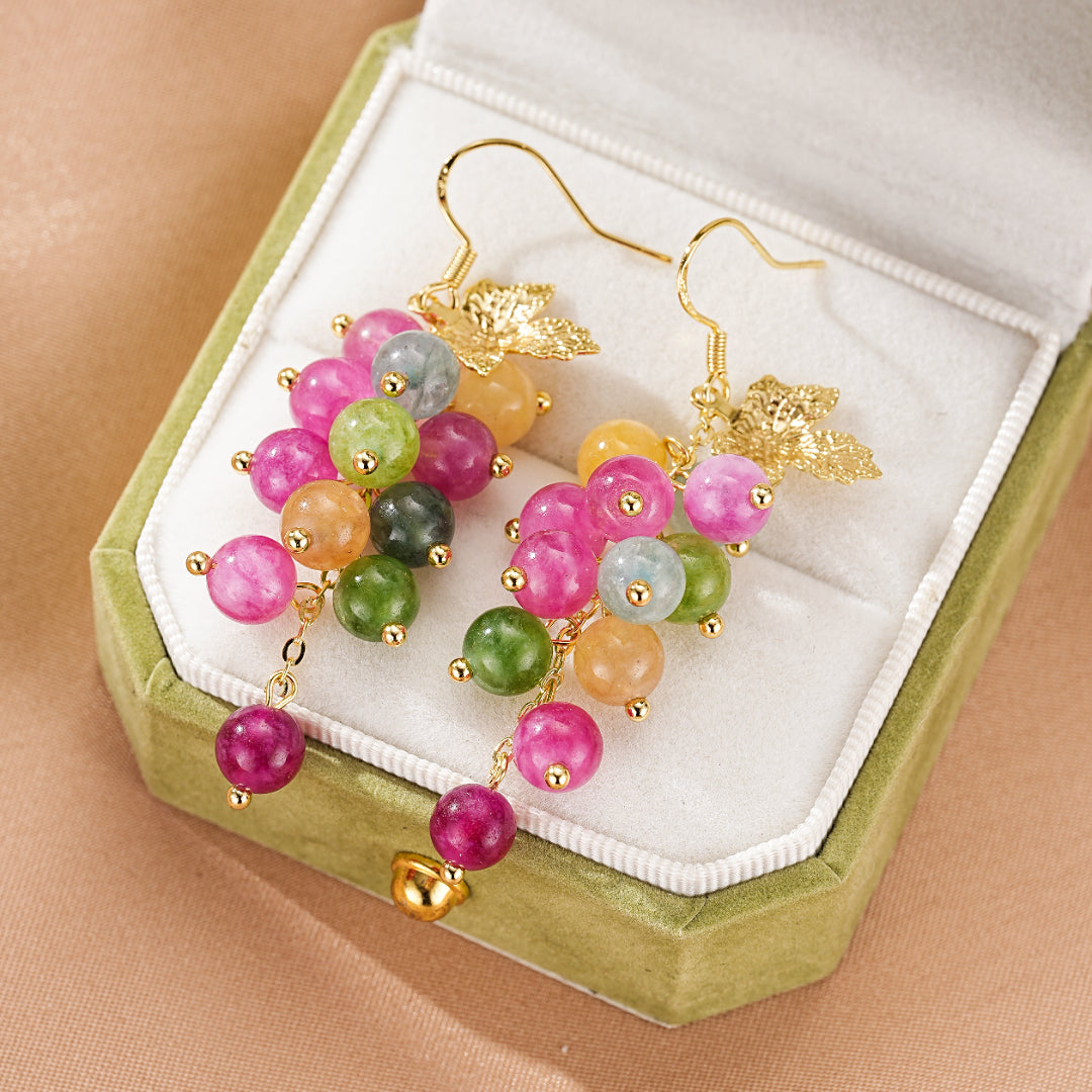 Boucles d’Oreilles Tourmaline – Vigne Enchantée