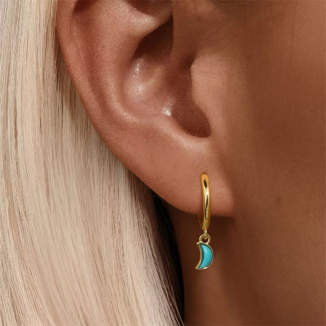 Turquoise Earrings â Enchanted Sky, Gold Plated Silver