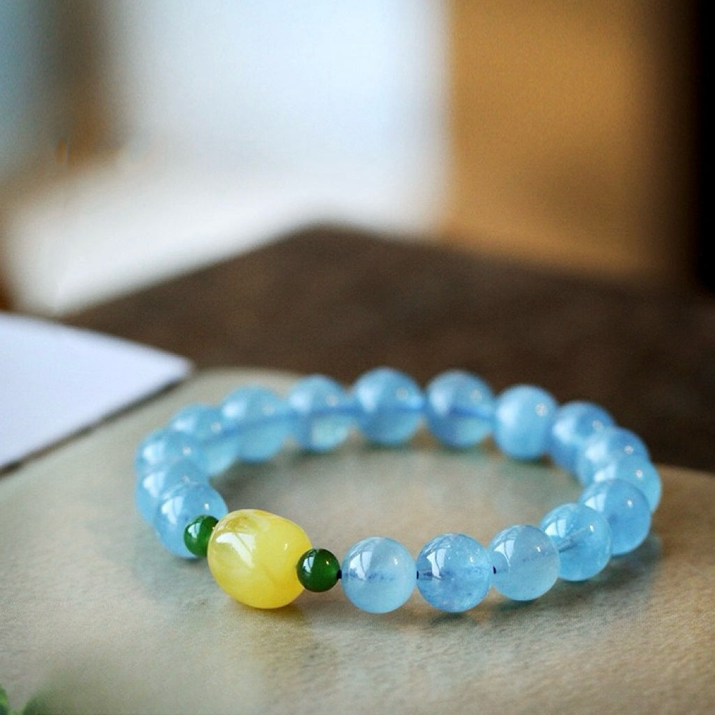 Bracelet Aigue Marine – Douce Vague