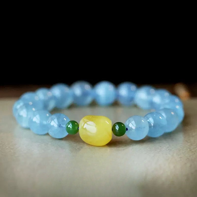 Bracelet Aigue Marine – Douce Vague