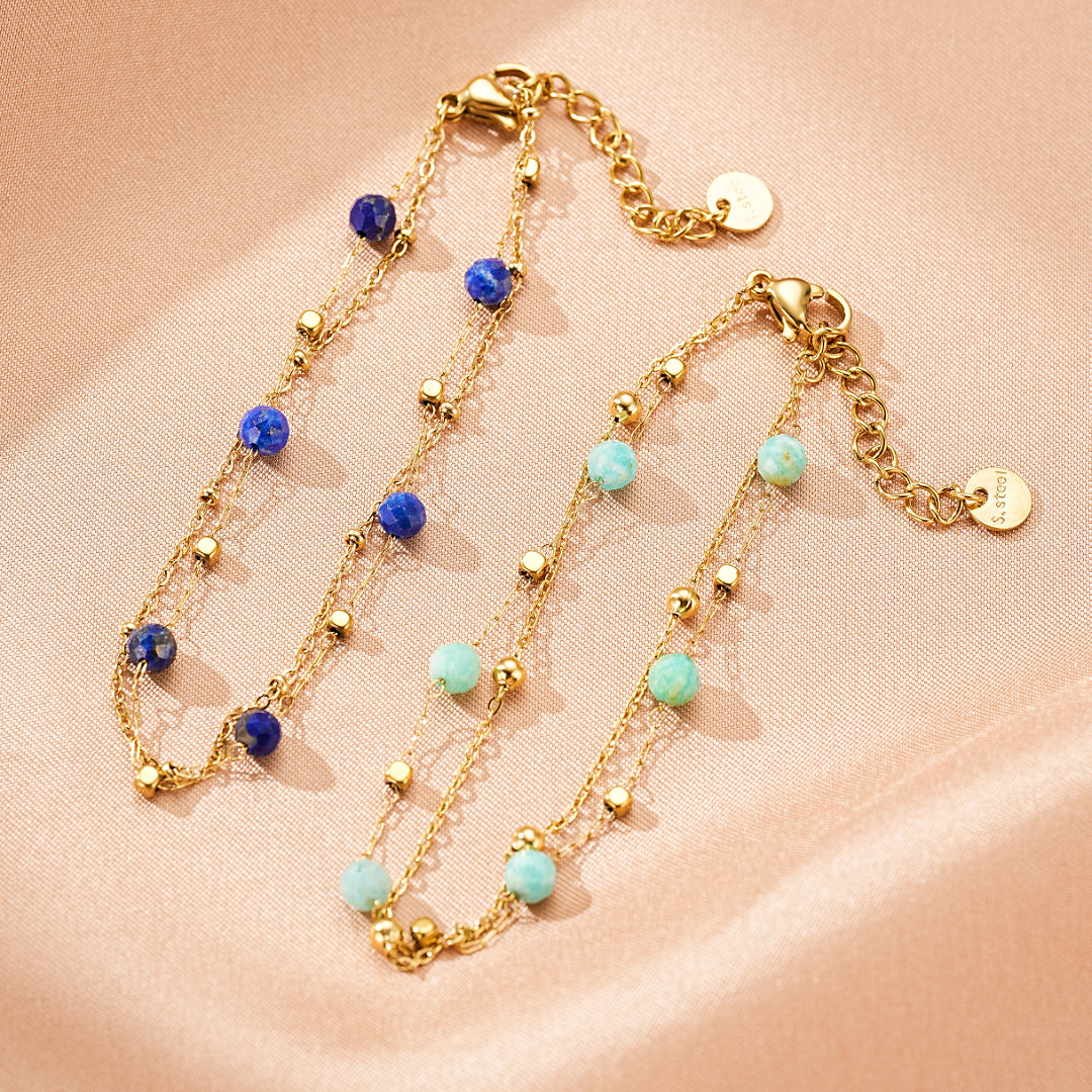 Bracelet Amazonite/Lapis Lazuli – Constellation Fine