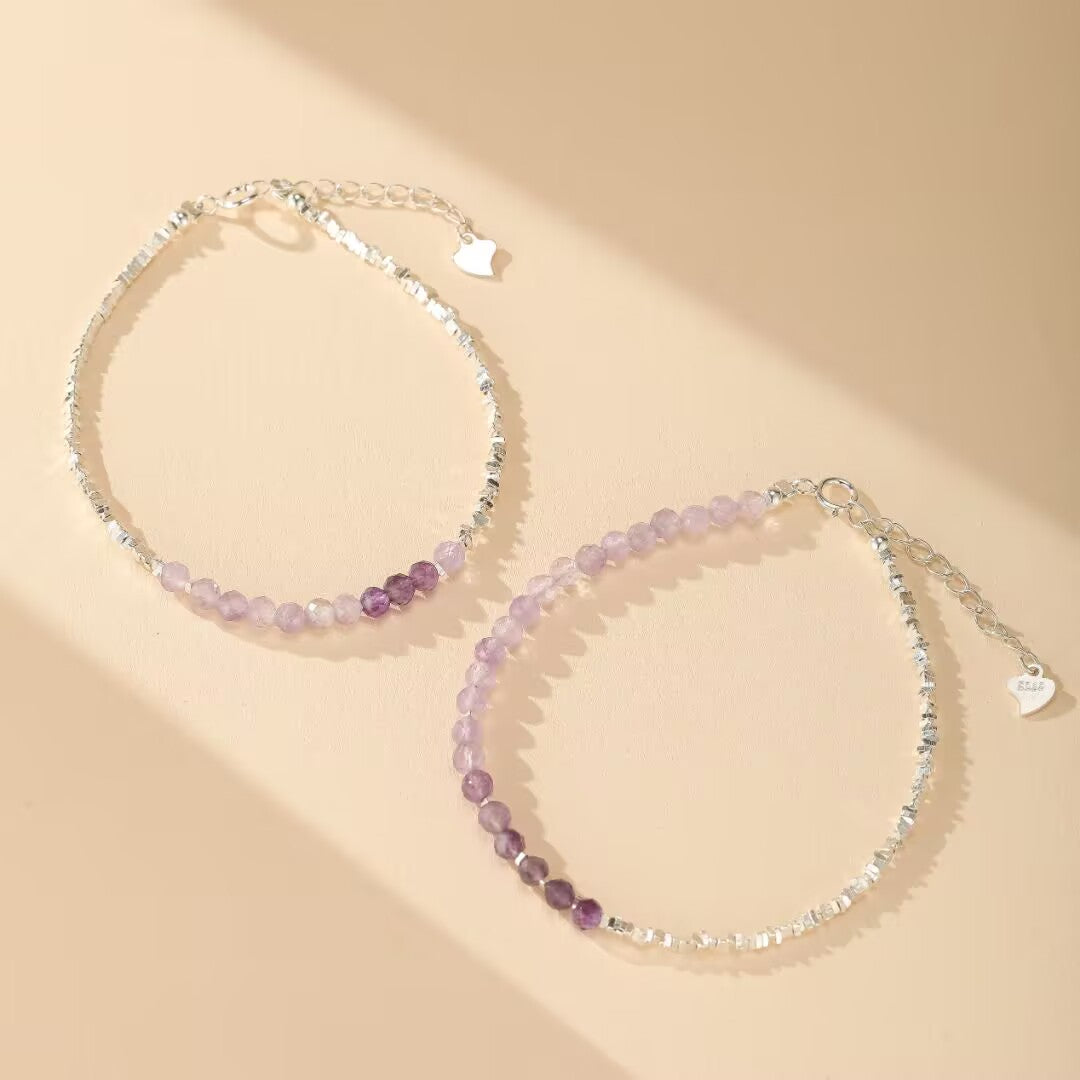 Bracelet Améthyste – Ombres de Lavande, Argent 925