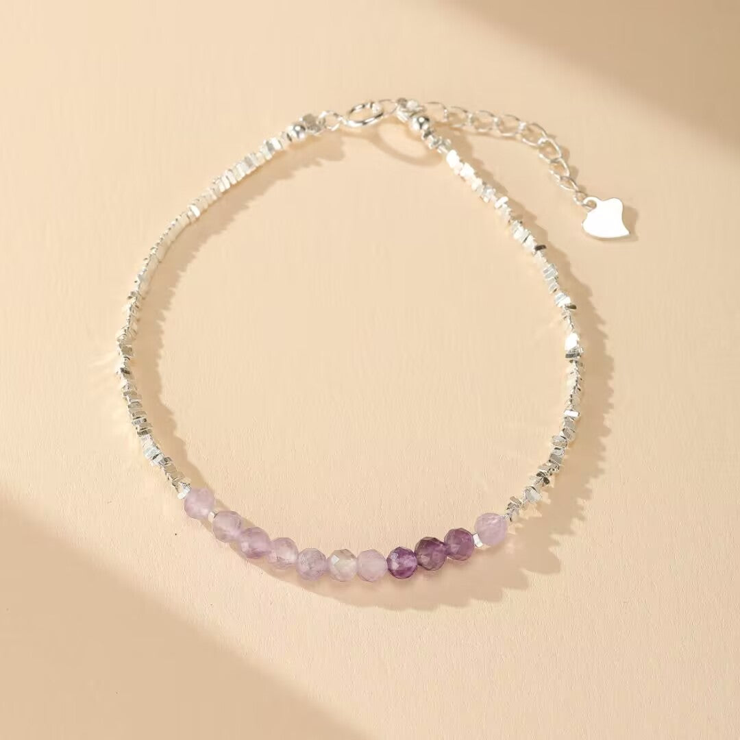 Bracelet Améthyste – Ombres de Lavande, Argent 925