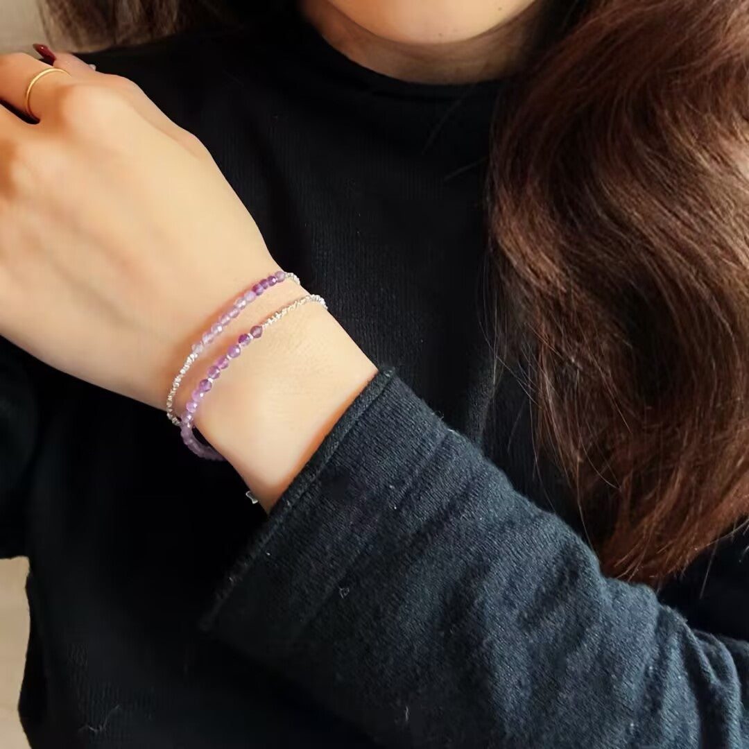 Bracelet Améthyste – Ombres de Lavande, Argent 925