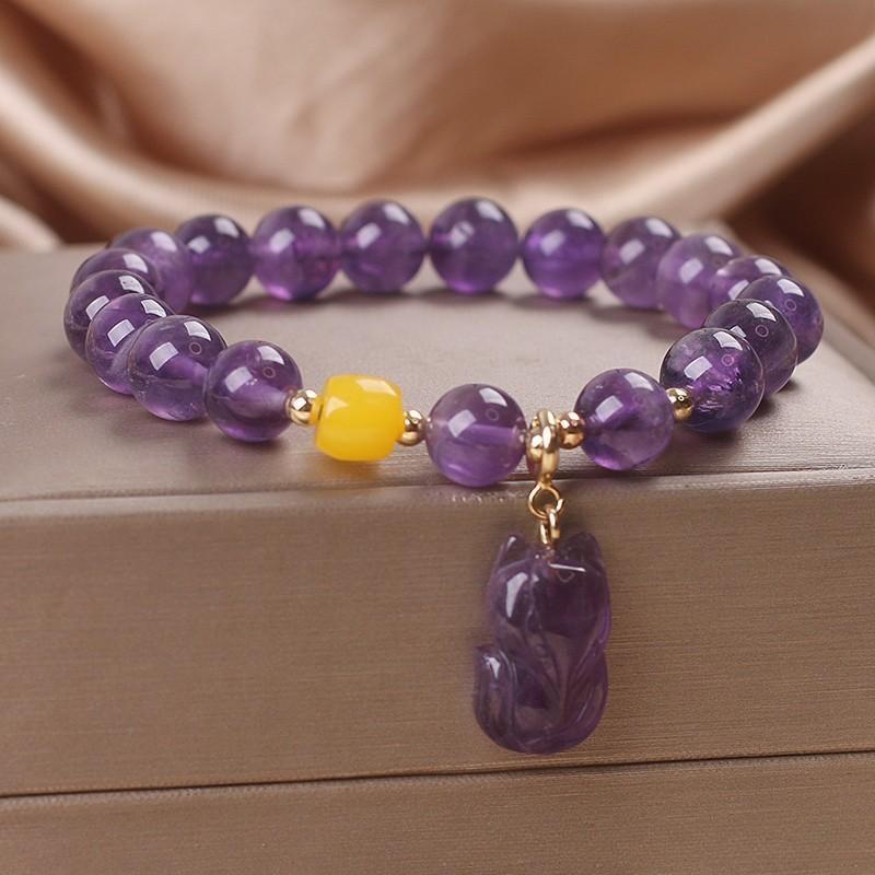 Bracelet Améthyste – Renardeau