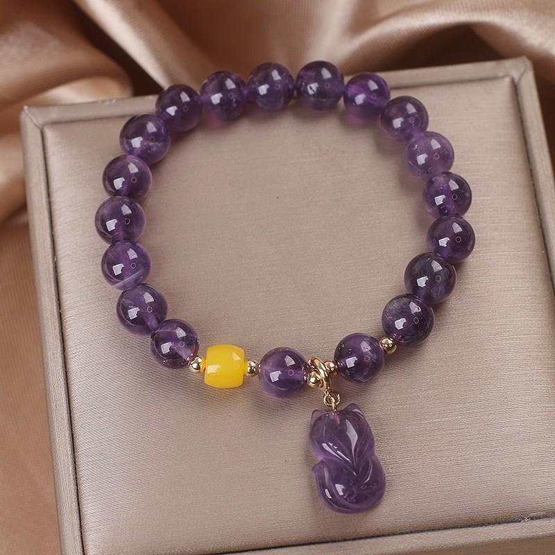 Bracelet Améthyste – Renardeau