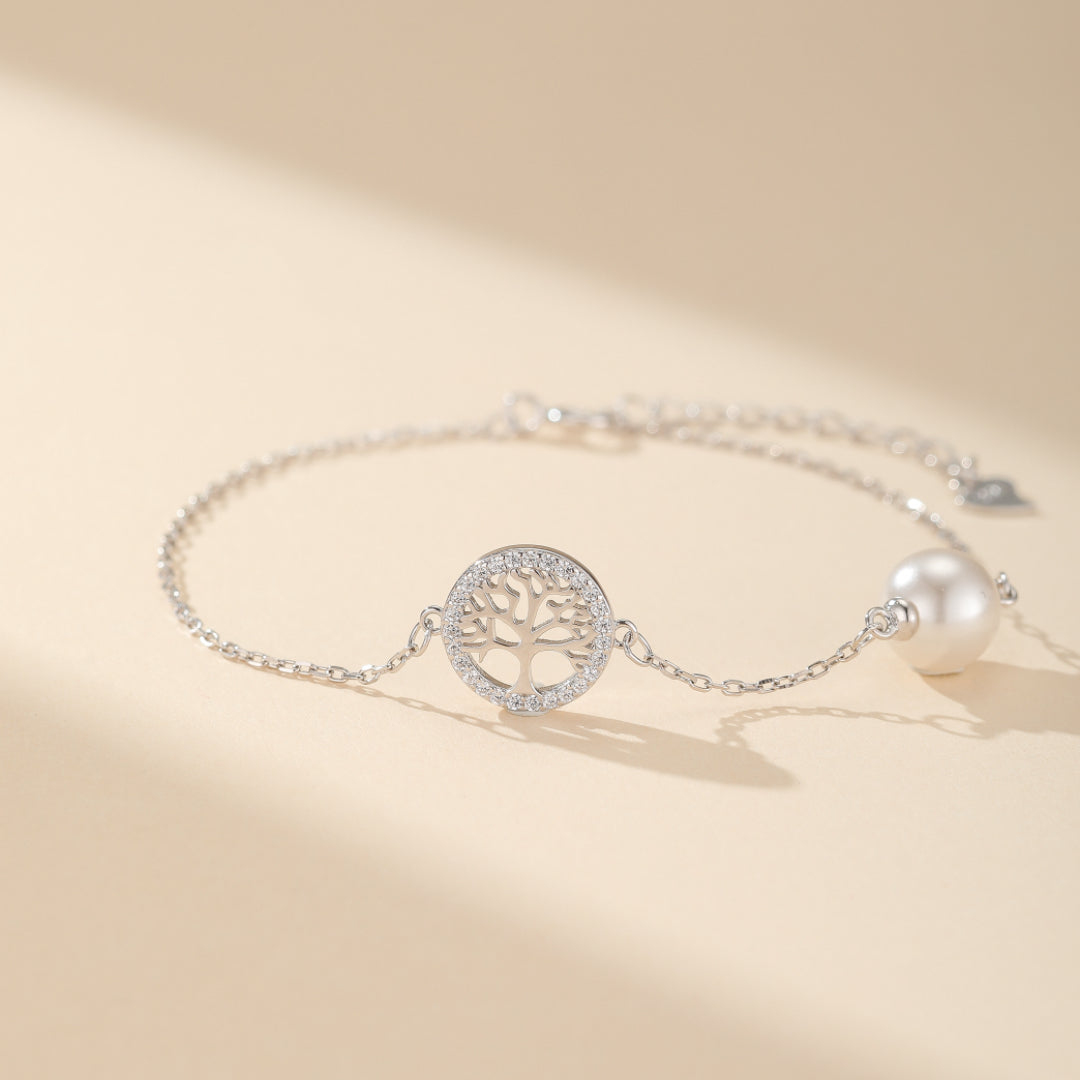 Bracelet Arbre de Vie et Perle – Vitalité, Argent 925