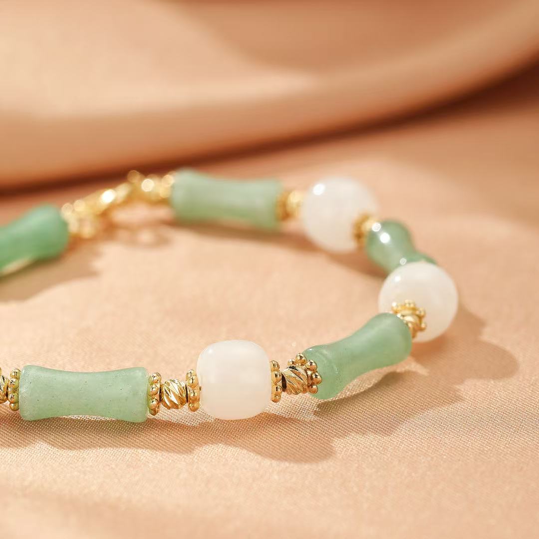 Bracelet Aventurine et Jade – Danse des Pierres