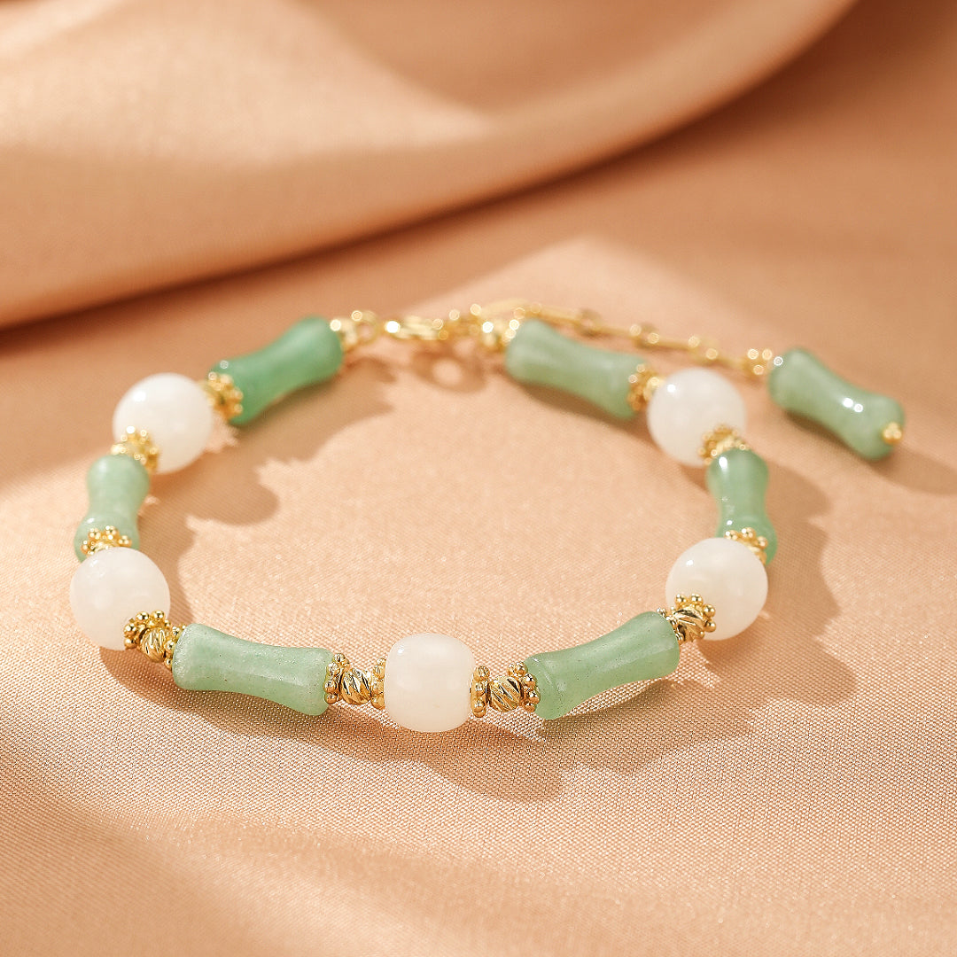 Bracelet Aventurine et Jade – Danse des Pierres