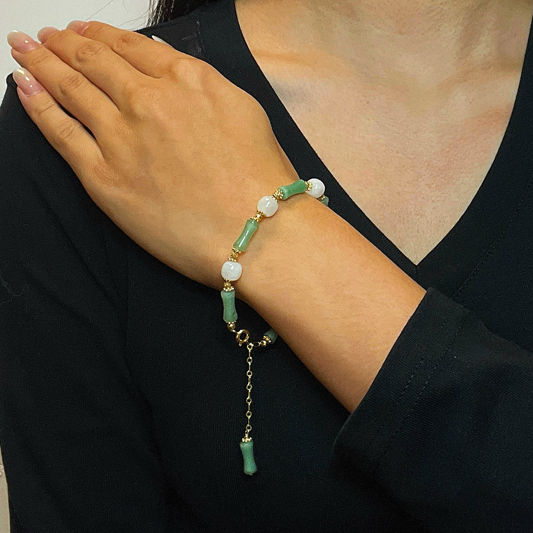Bracelet Aventurine et Jade – Danse des Pierres