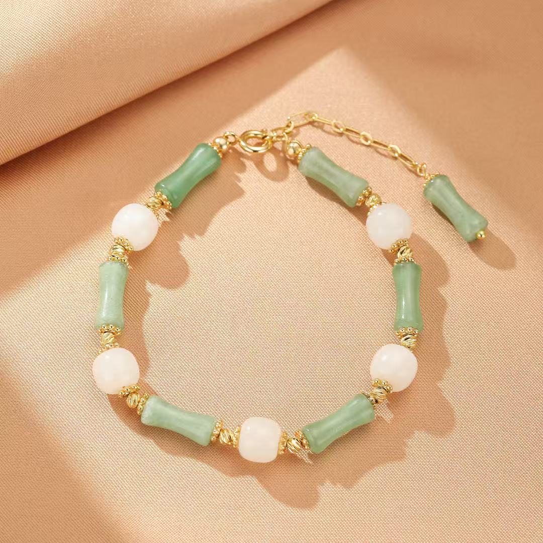 Bracelet Aventurine et Jade – Danse des Pierres
