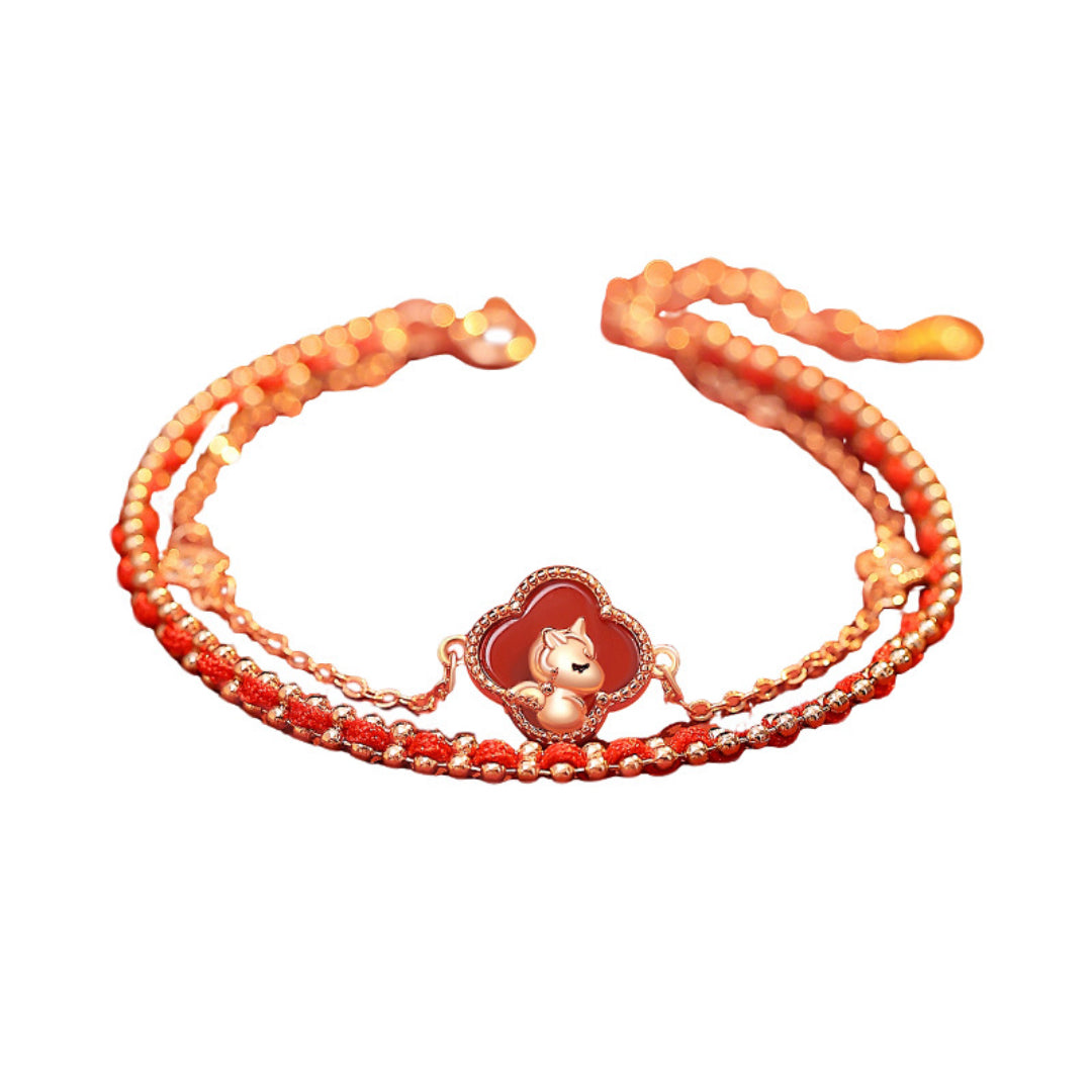 Bijoux-Bracelet Cheval – Esprit Libre, Argent Plaqué Or Rose