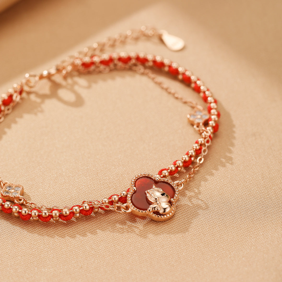 Bijoux-Bracelet Cheval – Esprit Libre, Argent Plaqué Or Rose