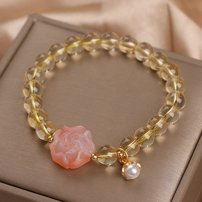 Bracelet Citrine – Fleur d'Abondance