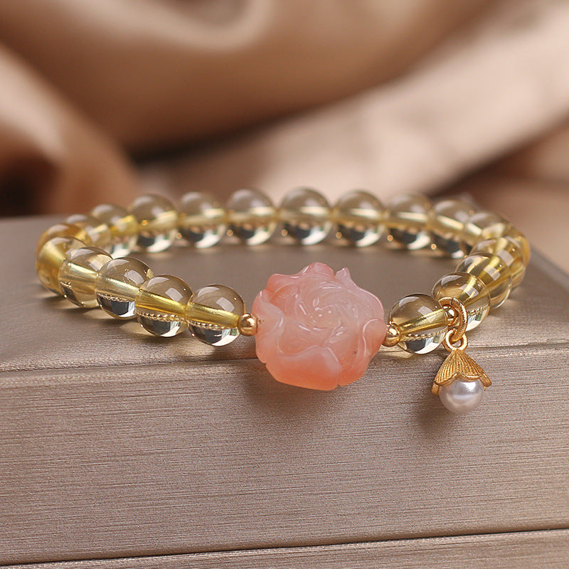 Bracelet Citrine – Fleur d'Abondance