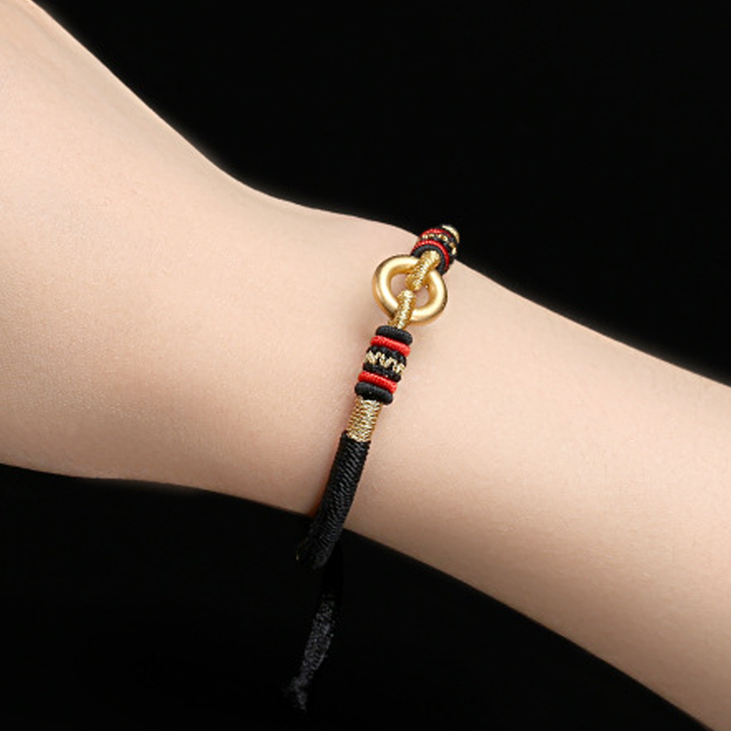 Bracelet Couple / Ami « Silva de Tibet » en Fil Rouge et Argent Pur