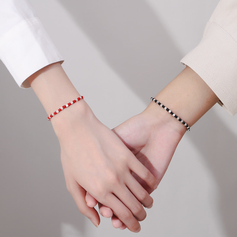 Couple Bracelet – Heart to Heart, Sterling Silver 925