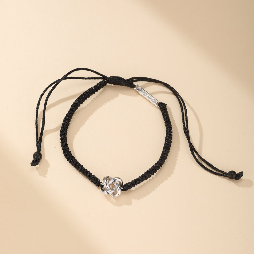 Bracelet Couple Cordon Rouge – Chance Infini, Argent 925