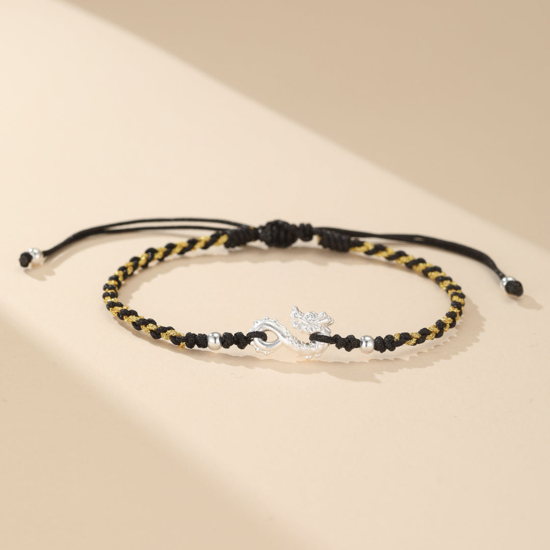 Bracelet Couple Dragon – Duo Passion, Argent 999