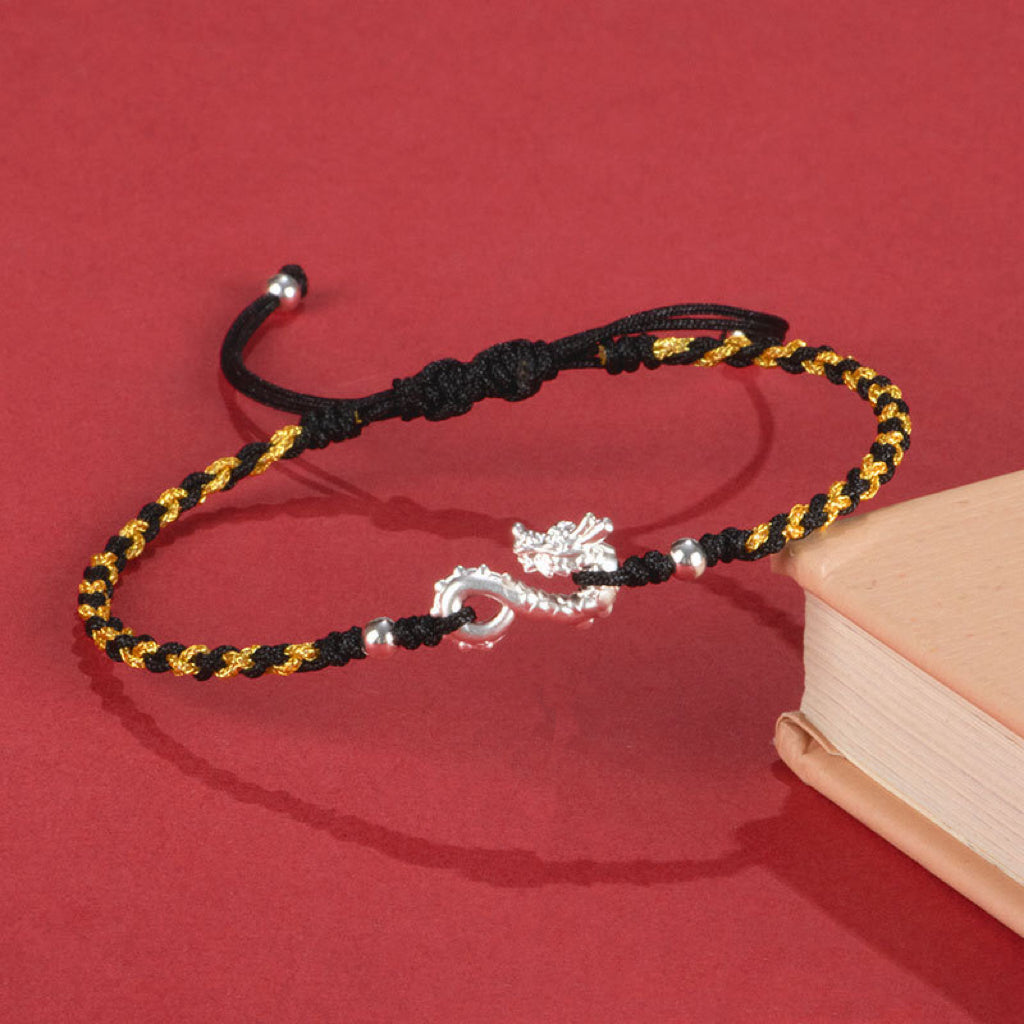Bracelet Couple Dragon – Duo Passion, Argent 999