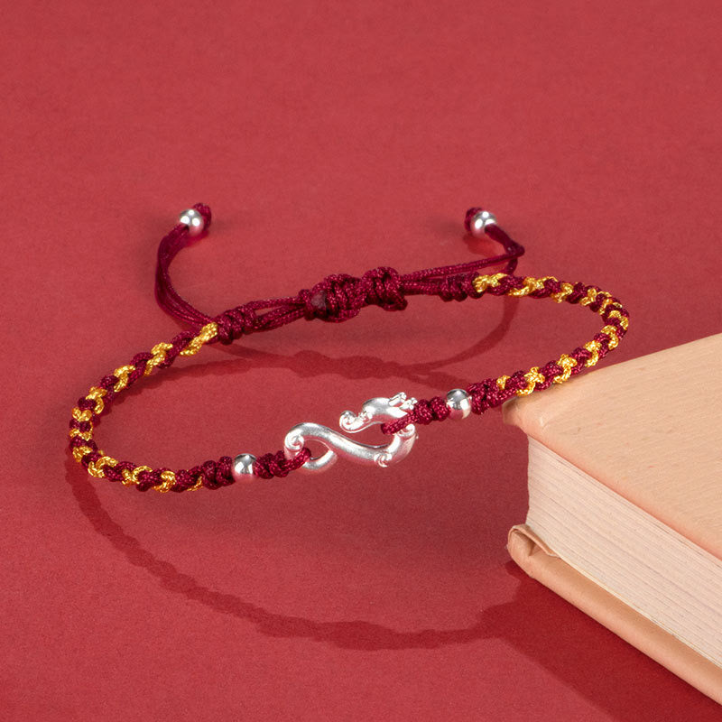 Bracelet Couple Dragon – Duo Passion, Argent 999