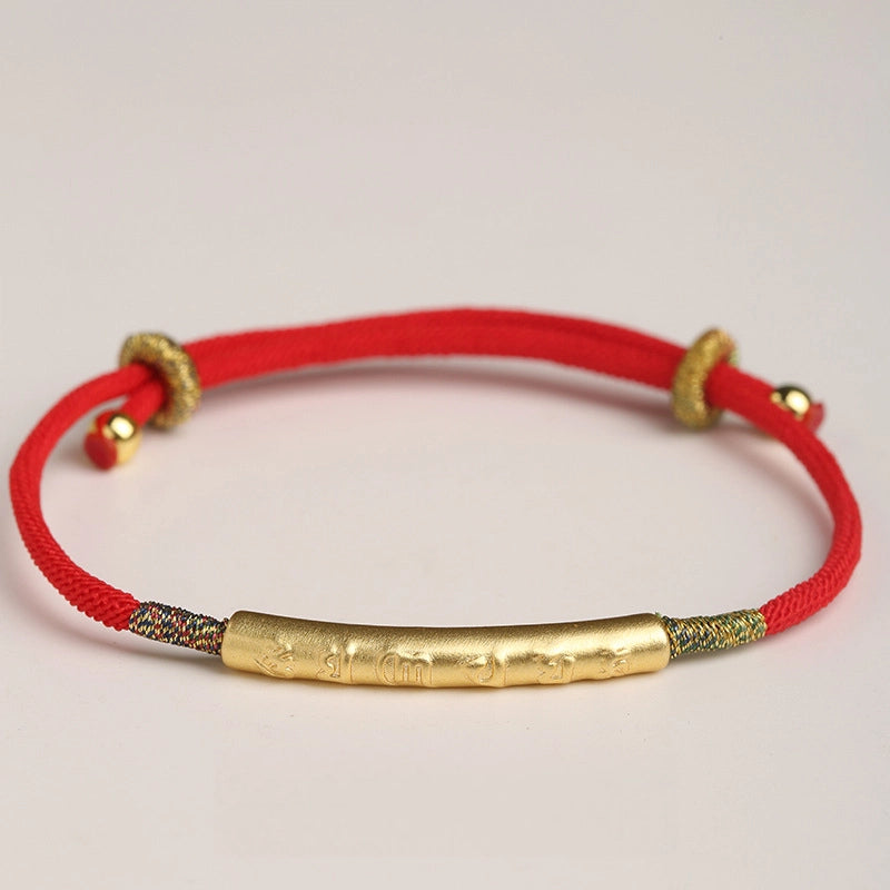 Couple Bracelet Red Thread Six Mantras – My Happiness, 999 Silver