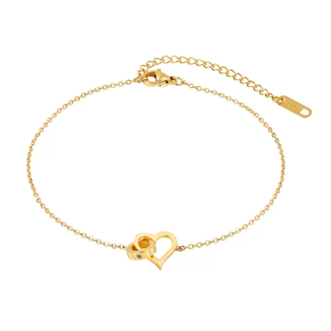 Bracelet de Cheville Cœur – Doux Frisson