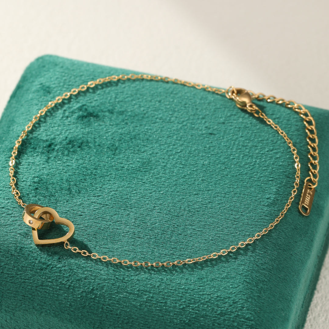 Bracelet de Cheville Cœur – Doux Frisson