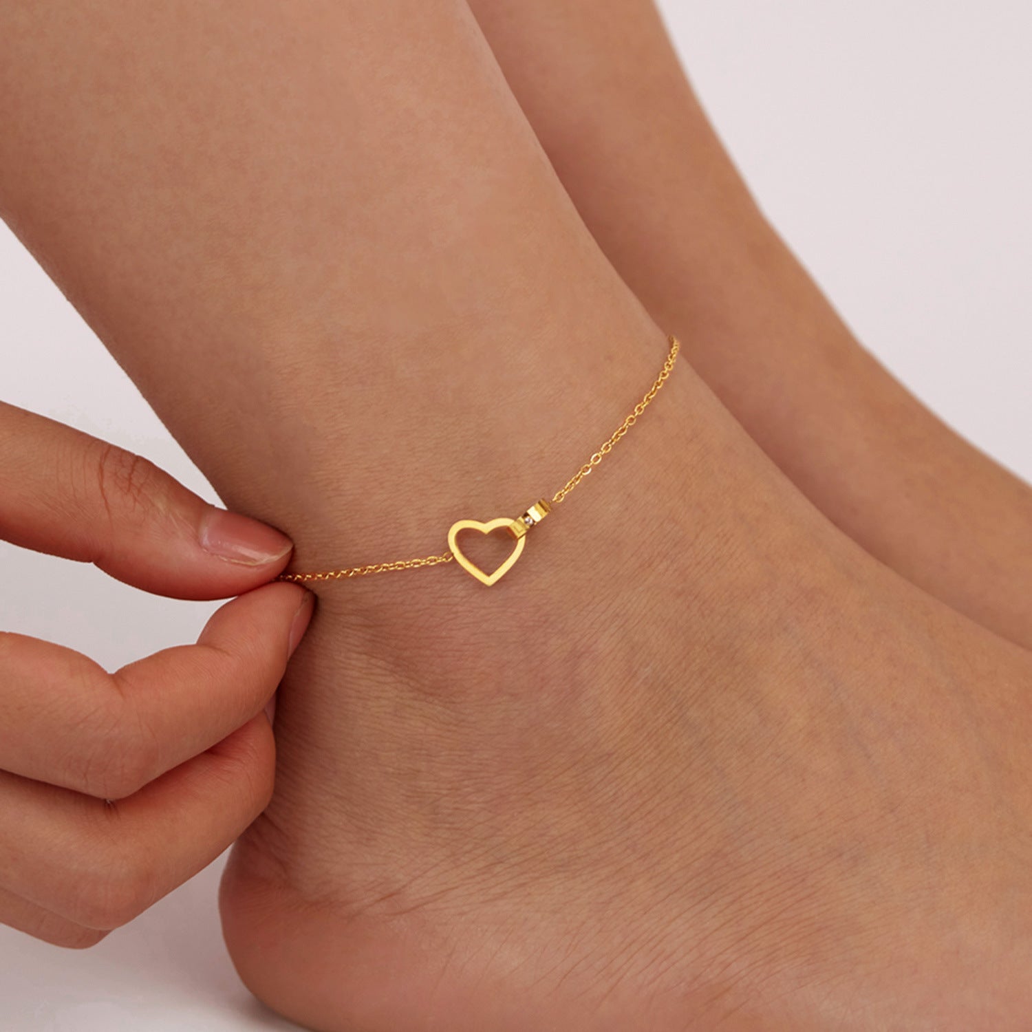 Bracelet de Cheville Cœur – Doux Frisson