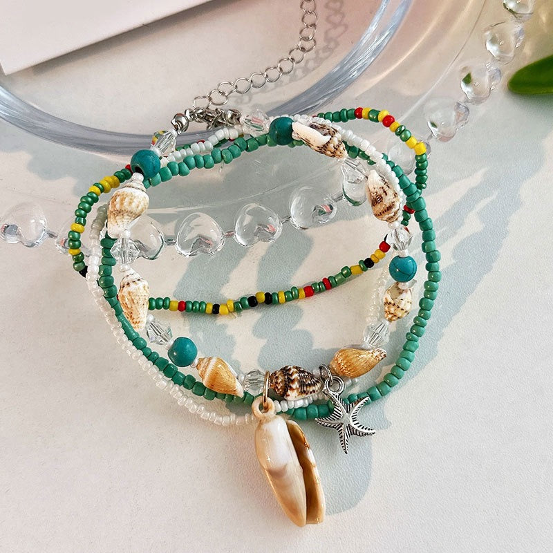 Bracelet de Cheville Coquillage – Marée Tropicale