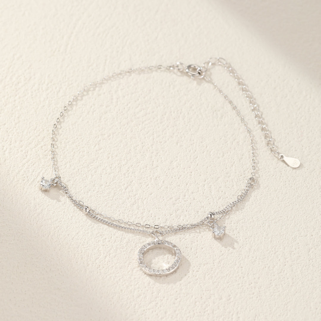 Bracelet de Cheville – Élégance Minimaliste, Argent 925